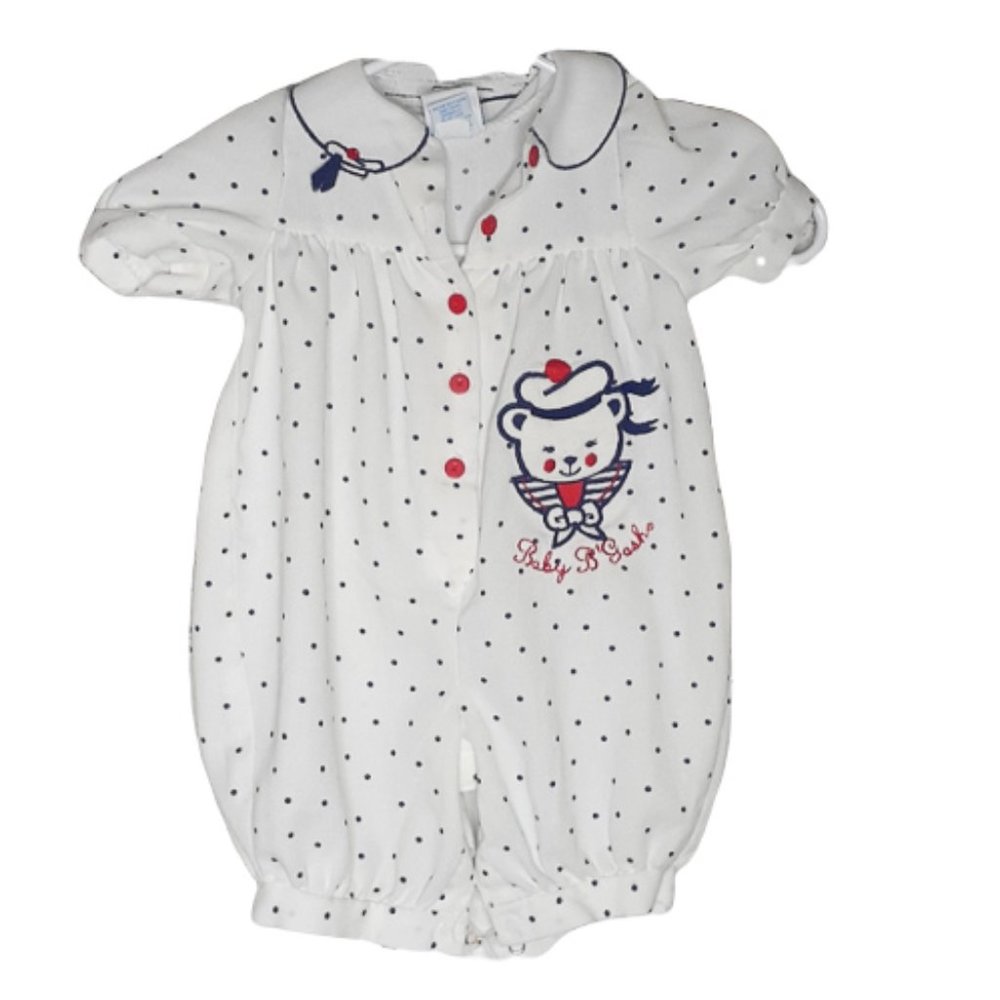Vintage osh kosh b'gosh nautical onsie usa 12 mont